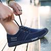 Мужская обувь повседневная джинсовая Мужские кроссовки Slip on Loafers Мужская парусиновая обувь Дышащая мягкая плоская обувь для вождения Мужская повседневная 365