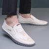 Men Loafers 2025 New Leather Shoes Men's Casual Shoes Moccasins Breathable Sneakers Male Driving Shoes Comfort Flats Plus Size