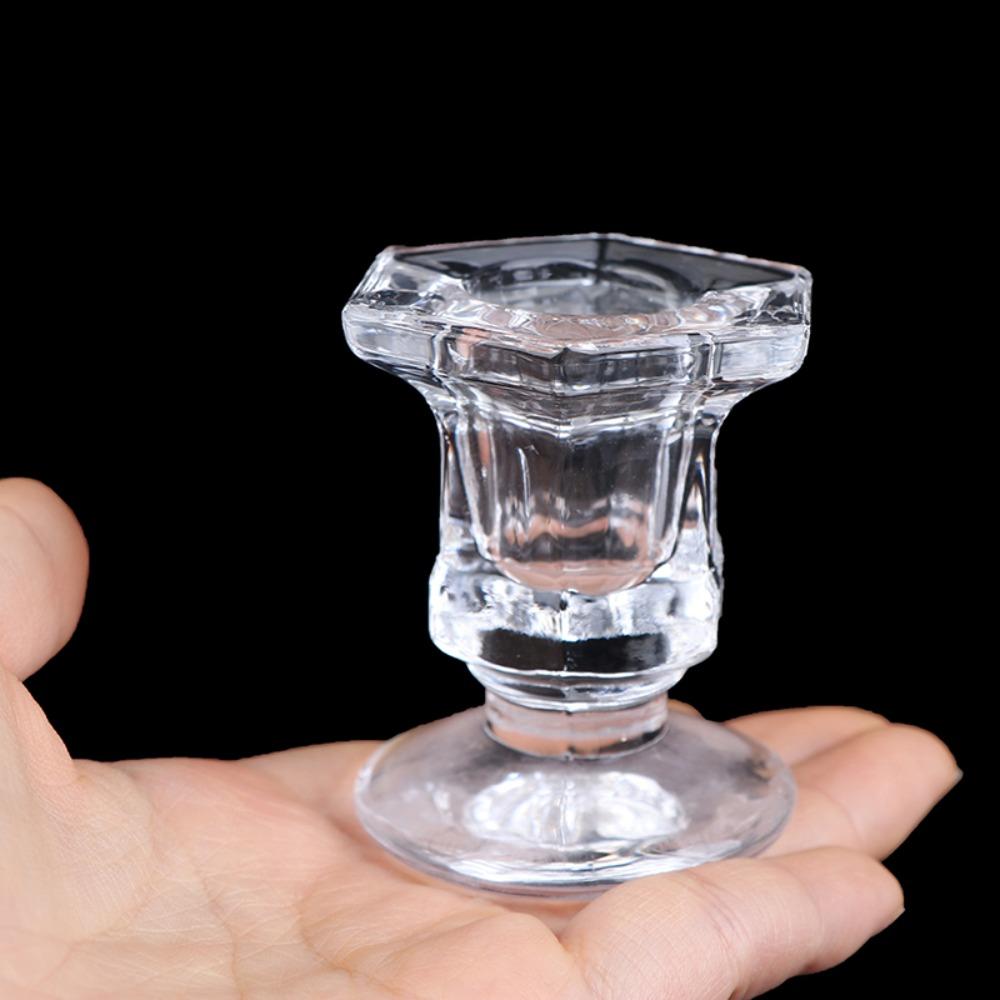 Прозрачный хрустальный изящный аксессуар для свечи Подсвечник Подставка для свечи Основание для свечи Подсвечник