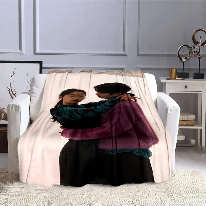 Korean Drama Our Beloved Summer Series Printed Blankets Choi Woo-shik Kim Da Mi Print Flannel Blanket Tv Show Quilt Fans Gift