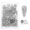 1440PCS Multi-size Crystal Nail Rhinestones Flat Bottom Clear Jewel Gems DIY Nail Art Decorations Strass Stones