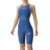 Купальник гоночный цельный гетры D синий x розовый [Arena] (Закрытая спина/половина ноги) Женский (ДБЛУ)