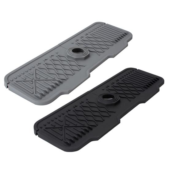 Коврик для крана, силиконовый коврик для раковины с защитой от брызг, многоразовый дренажный коврик, противоскользящий поддон для сбора капель для крана для домашней кухонной столешницы