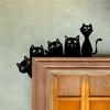 Practical Sturdy Metal Cats Door Ornament Wall Hanging Decoration Accessory for Celebratory and Everyday Setting