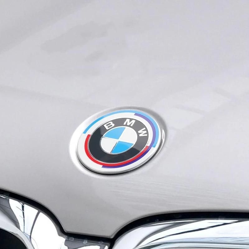 81MM BMW Engine Hood Emblem Rust Resistant Waterproof Front Logo Badge Fit E F G Chassis X Series Car Decor Accessories
