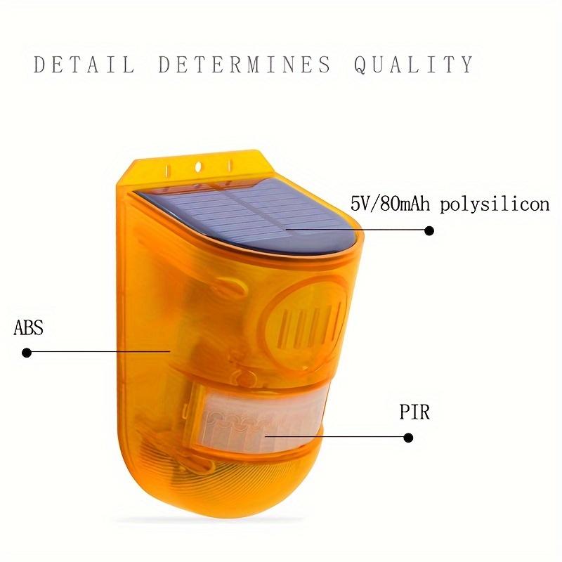 1 шт. Солнечный звуковой свет с датчиком движения, сигнализация, громкость 129 дБ, светодиодный мигающий для дома, амбара, двора, безопасности фермы, современная система сигнализации