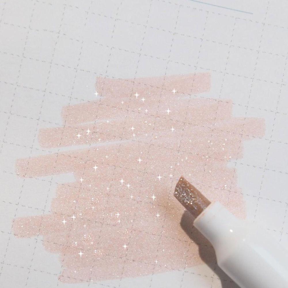 5PCS High Gloss Glitter Highlighters Colorful Shiny Fluorescent Pen Marking Pen Students Gift
