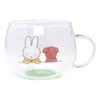 Kaneshotouki Dick Bruna Glass Mug Heat Resistant 400ml MIFFY and SNUFFY Green Made In Japan 405155 "Miffy & Snuffy" Approx.