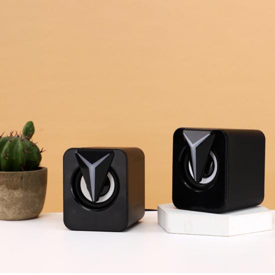 1 пара небольших USB-динамиков, звуковая коробка с RGB-подсветкой, виртуальный объемный звук, компьютер, ноутбук, портативный мини-громкоговоритель