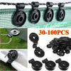 30-100pcs Shade Cloth Clips Heavy Duty Lock Grip Greenhouse Film Clip Hang Expand Instant Grommet Sunshade Net Fix Clips Tool