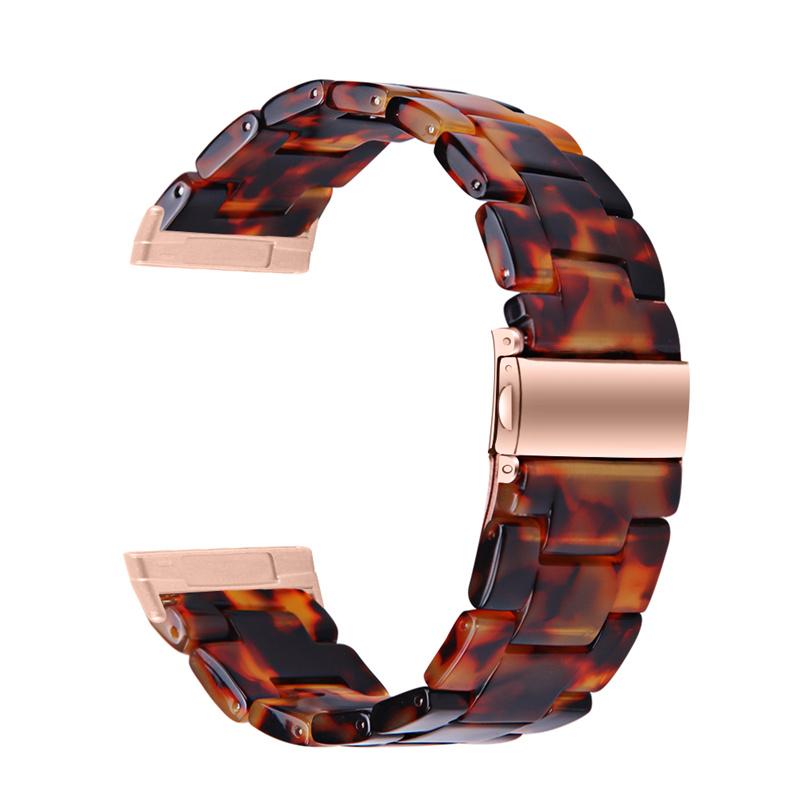 Resin Band for Fitbit Versa 4/Sense 2,20mm Lightweight Watch Strap Bracelet with Stainless Steel Buckle