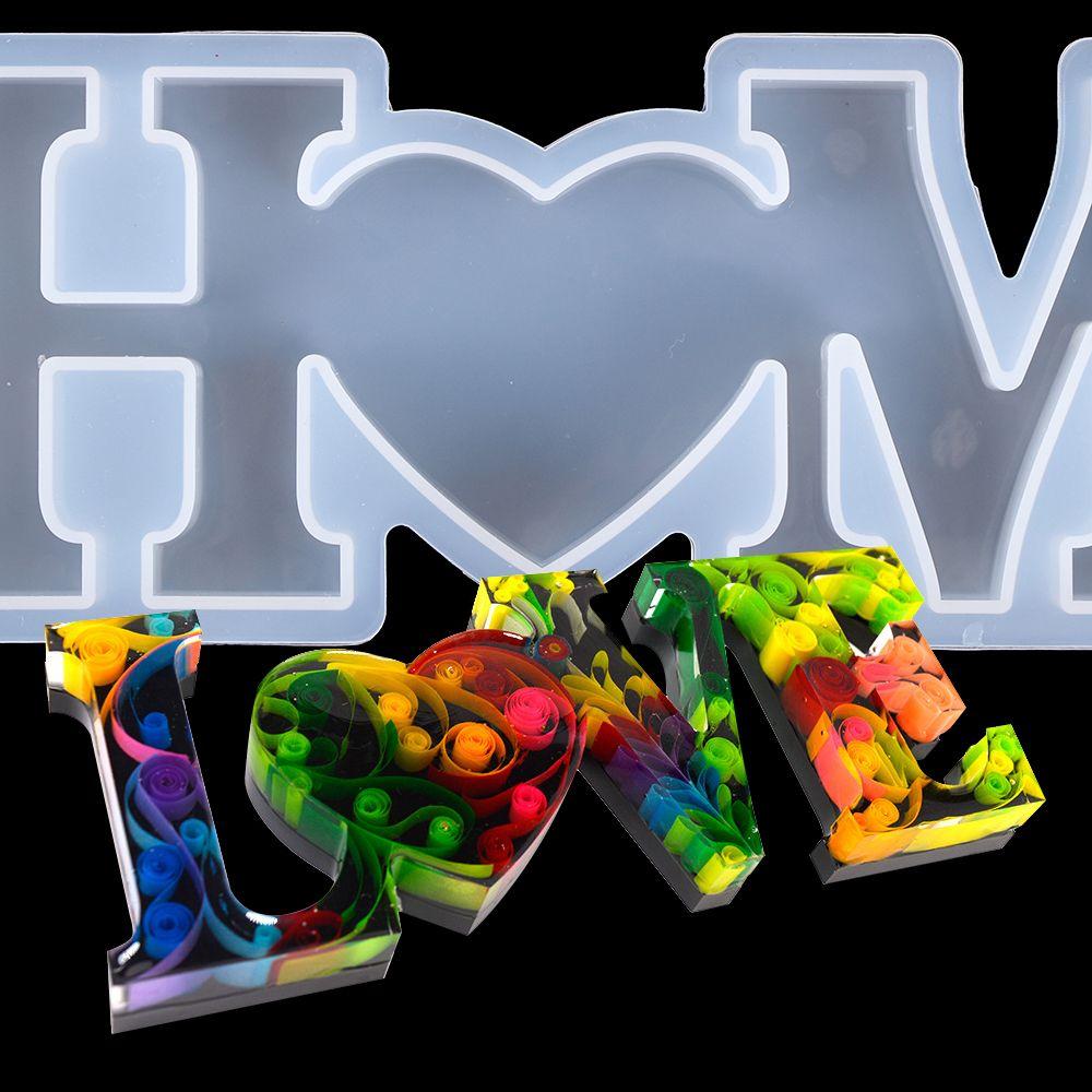 Ручная работа литье эпоксидной смолы кристалл клеевые формы ювелирные инструменты для изготовления букв смоляные формы силиконовые формы