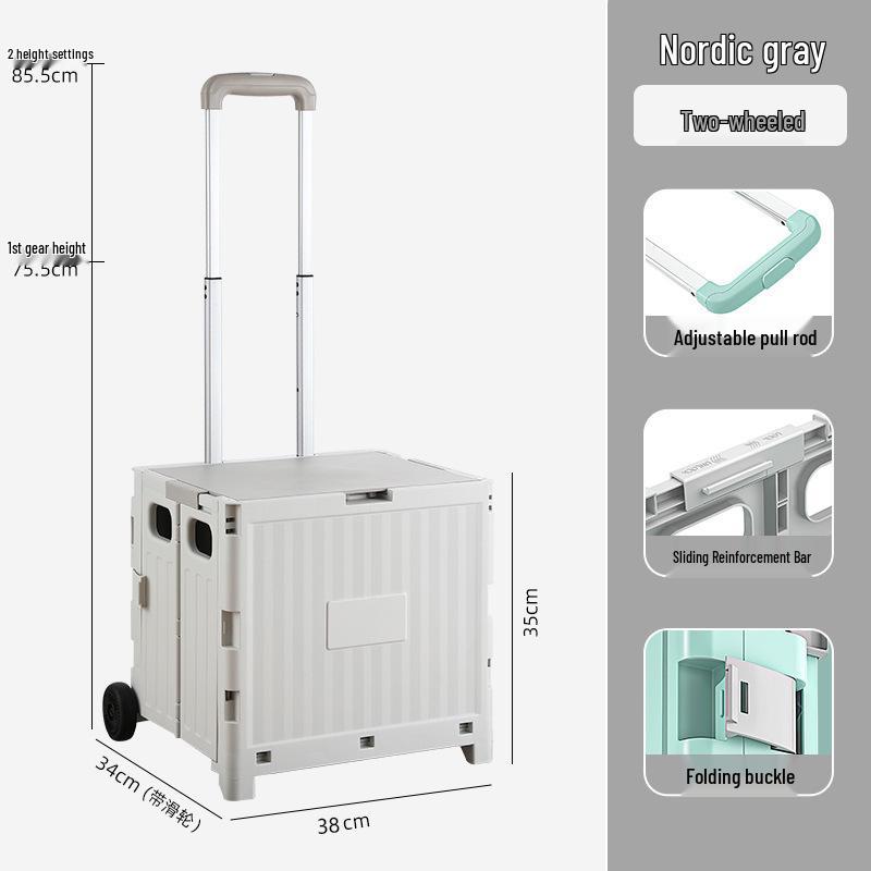 Portable Foldable Camping Trailer & Shopping Cart