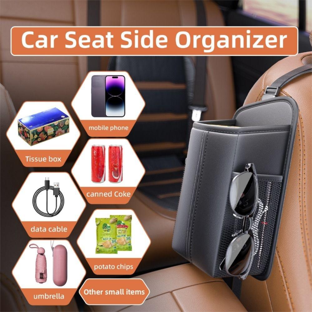 Adjustable Car Seat Side Storage Bag Storage Box Space Saving Organizers Car Interior Accessories
