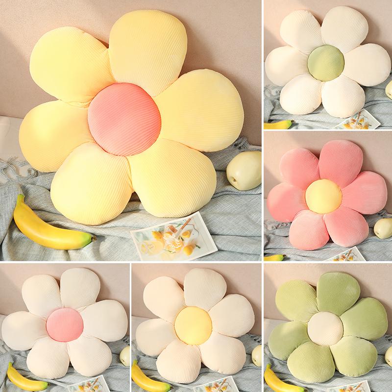Stuffed 35/45cm Colorful Flowers Plush Pillow Plant Petal Cushion Sunflower Creative Toys for Girls Baby Home Decor