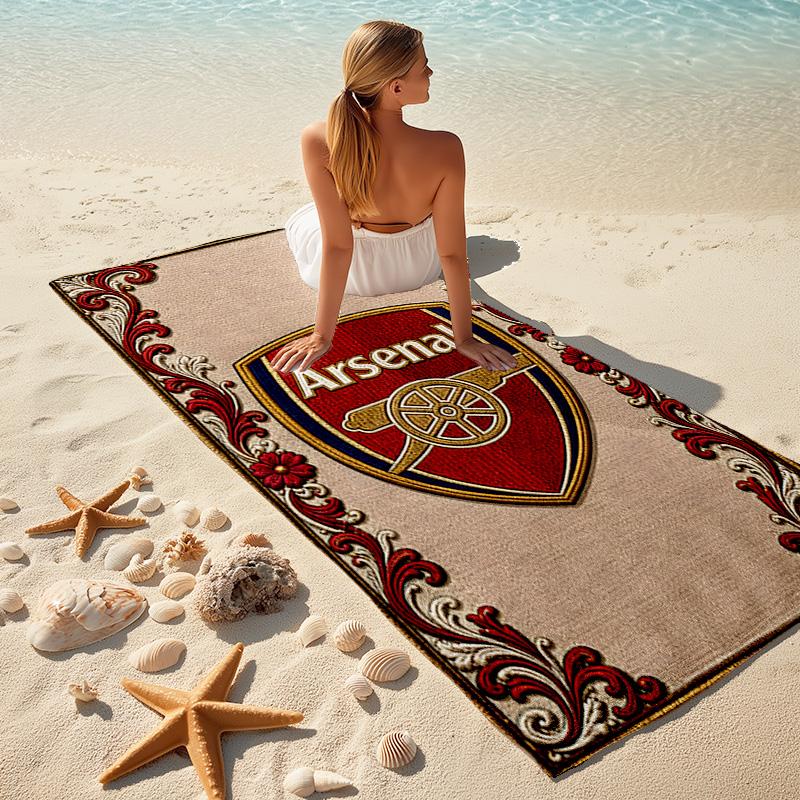 1pc A-Arsenal Beach Towel, Comfortable and Thick, and Swimming/Bath/Picnic/Camping Towel, Suitable for Seaside Beaches