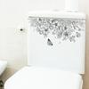 Butterflies Flower Toilet Sticker Removable Self-adhesive Waterproof PVC Bathroom Wall Decoration Decal Home Supplies