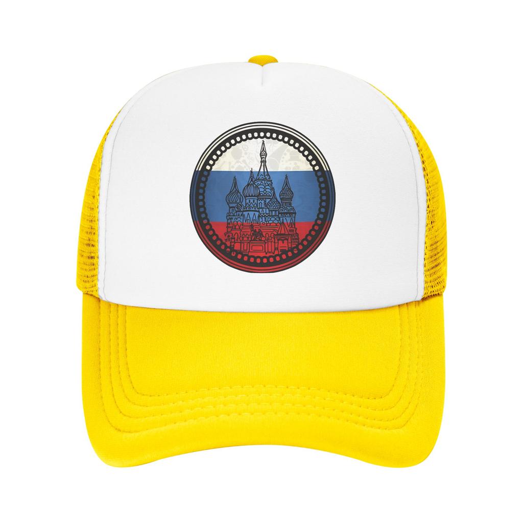 Basil Cathedral In Moscow Russia Sun Hats Casual Couple Women Mesh Hip Hop Hats Breathable Print Kpop Rock Baseball Cap