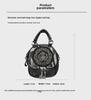2024 Women's Fashion Versatile Diamond Backpack: Three-Purpose Shoulder, Handbag & Contrast Color Design