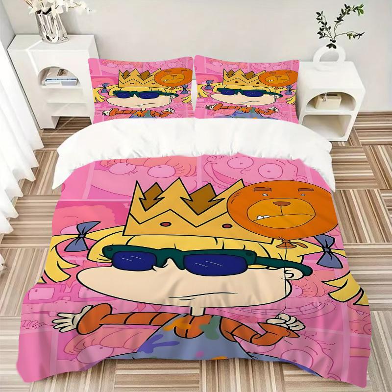 3 шт. комплект постельного белья Rugrats Включает 1 одеяло + 2 наволочки, Без наполнителей для подушек, Мягкий, Удобный,a0909176