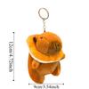 Мягкий брелок для ключей Capybara, забавная мультяшная кукла, коричневый плюшевый кулон в виде животного, пара