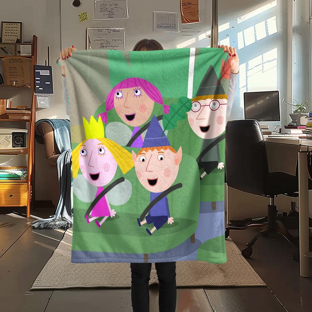 Ben and Holly Flannel Blanket, High quality Comfortable for All Seasons, Home Decor, Warmth and Comfort
