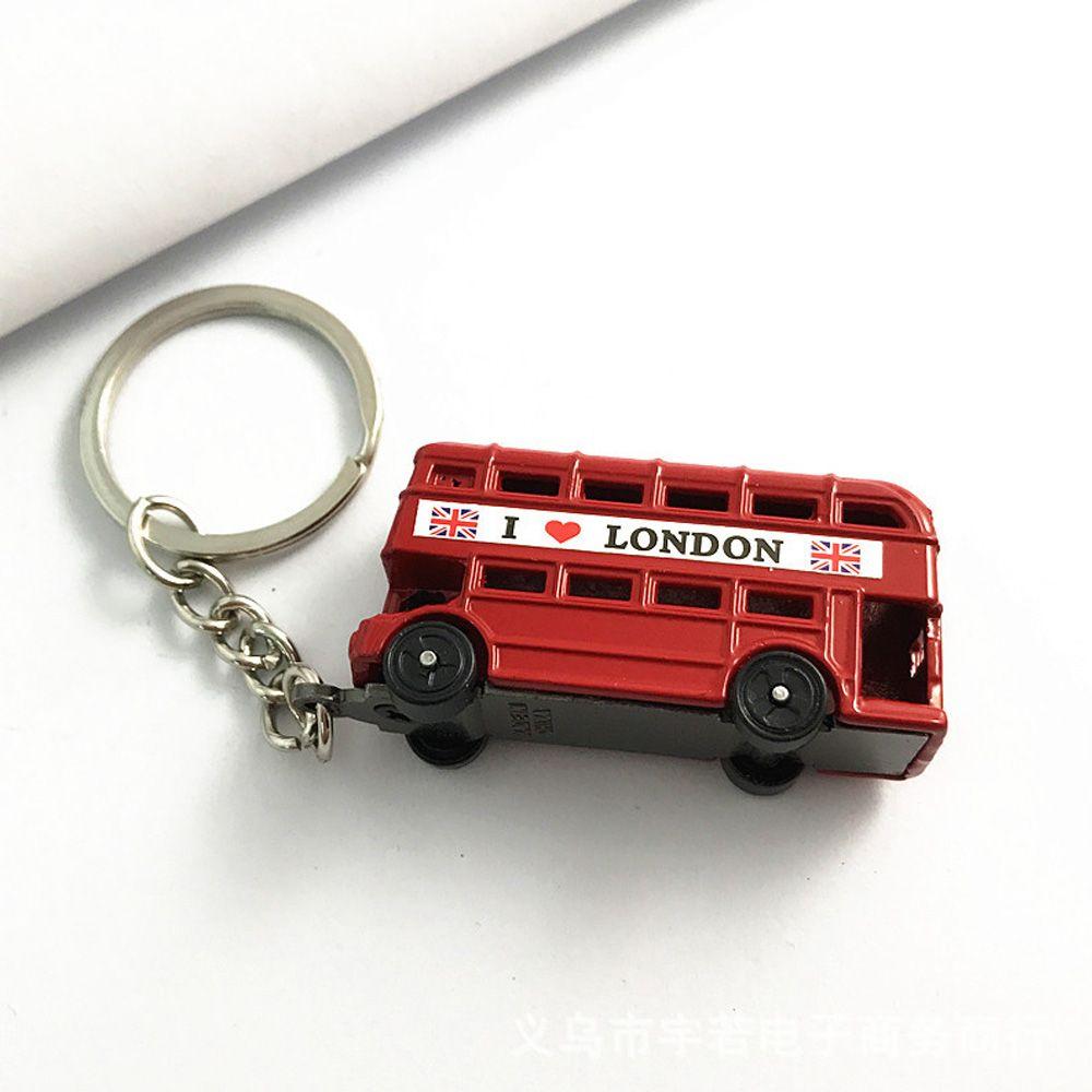 Creative Trendy Decoration Chain Red&Blue Mail Box Key Chain Fashion Accessories Key Ring Jewelry