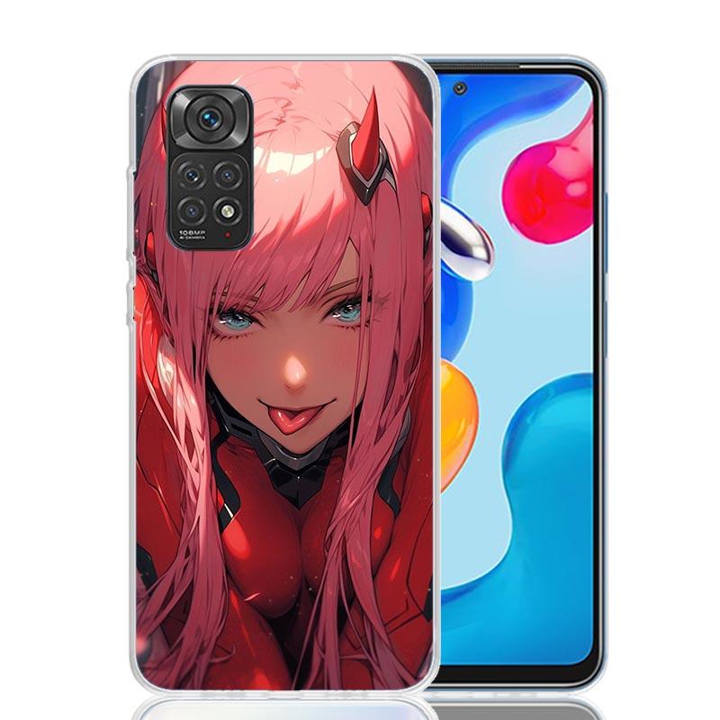 Чехол для телефона DARLING FRANXX Z-Zero Two для Xiaomi Redmi Note 15 14 13 12S 12 Pro Plus 11S 11E 11 11T 10S 10 Арт Мягкий Чехол с Рисунком