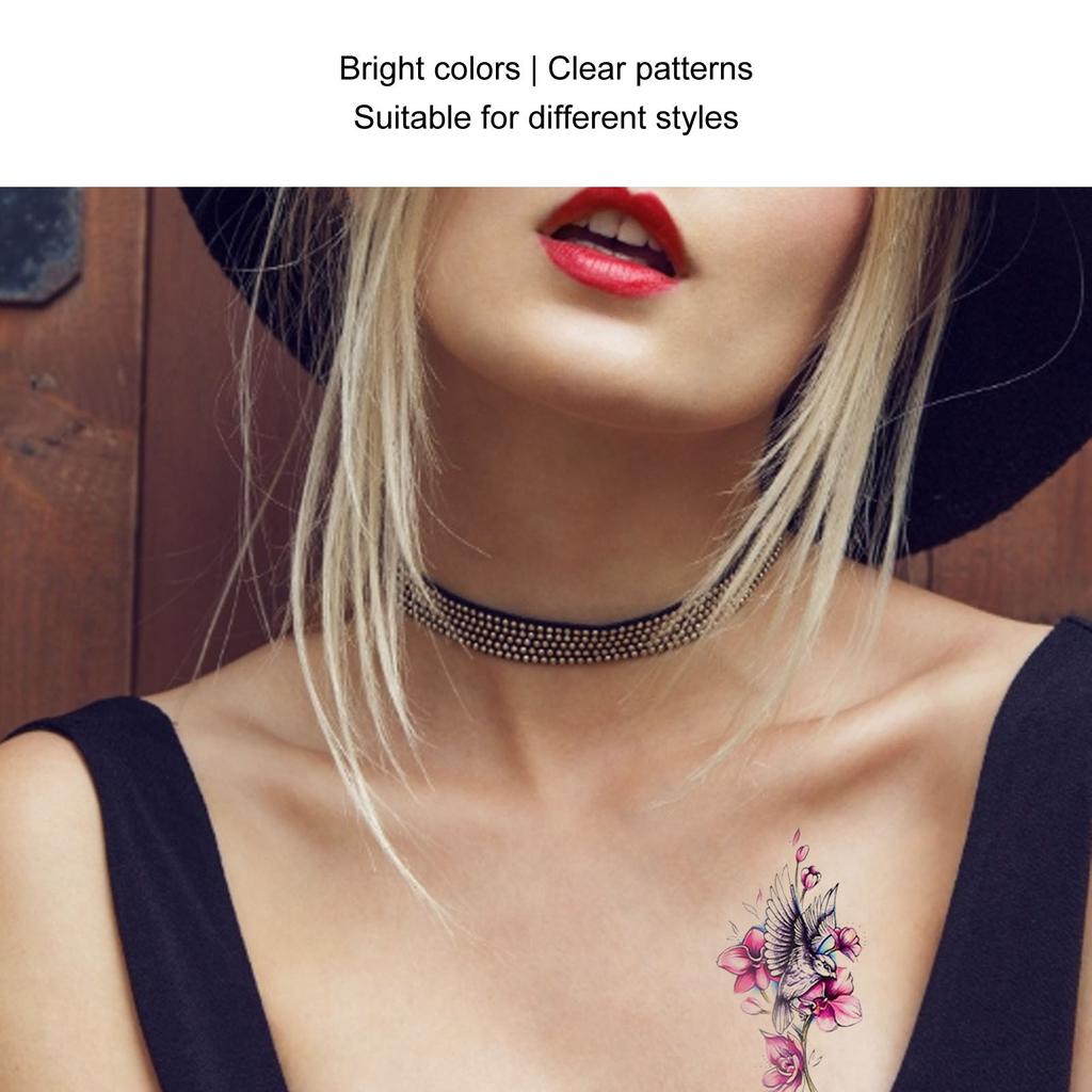 20 шт. Временные тату-наклейки Водостойкие Долговечные Цветочные Поддельные татуировки для женщин