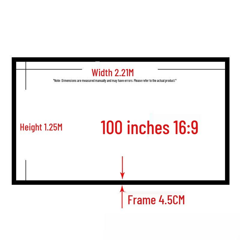Lan Cai He 100-inch 16:9 Nano Anti-Light Fixed Frame Projector Screen