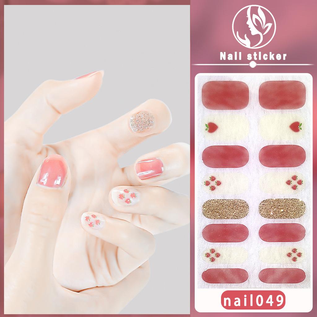 Nail16 3D New Gel Nail Wraps, Elegant Mature Style Waterproof Long Lasting Nail Stickers, No Top Coat Required
