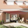 VidaXL Manual Retractable Awning with LED Orange and Brown 450x300 Cm 3330880