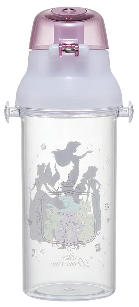 Skater Бутылка для чистой воды 480 мл Пластиковая прозрачная бутылка для детей Сделано в Японии Disney Princess Silhouette Girls PSB5TR68612 Детская