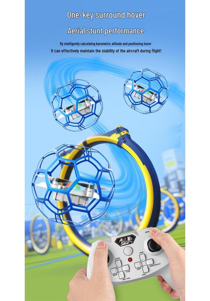 Cross S100 Brushless Football Drone: Teen Training & Stunt Quadcopter with Remote Control.