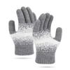 Warm Touchscreen Gloves Men Women Winter Knitted Gloves Full Finger Thickened Fleece Lined Gloves for Driving Skiing Daily Outings