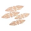 1PC 25/28/32/38cm Decorative Wood Appliques Unpainted Oak Carved Wave Flower Onlay Decal Corner Home Furniture Door Decor Crafts