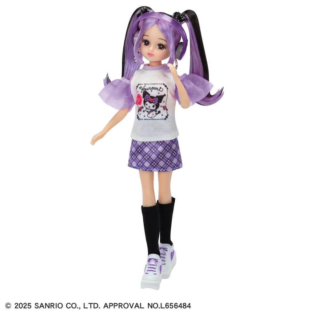 TAKARA TOMY Крутое DX Повседневное Фиолетовое Платье Игрушка для Ролевых Игр для Возраста 3 лет и старше Кукла Ликка-чан, Куромирика-чан и Набор, Наряжаться