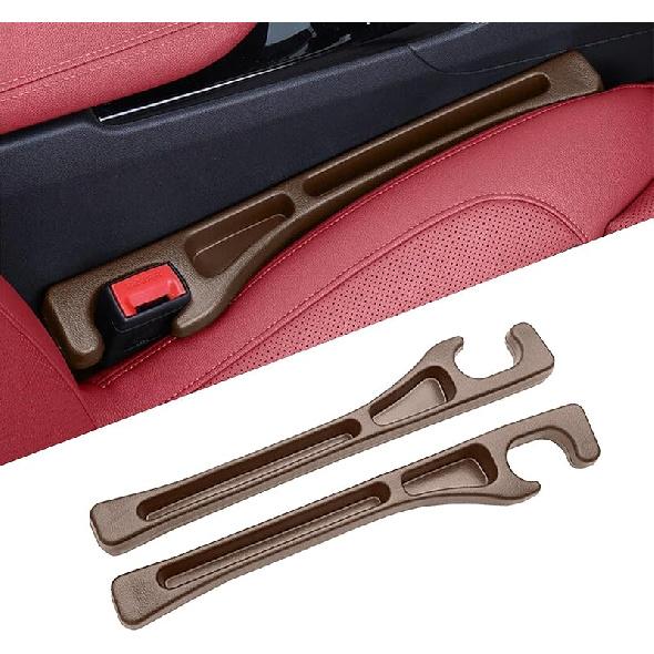 Car Seats Gap Filler Dual-Slot Car Seat Gap Organizer – With Belt Slot, Anti-Drop Gap Filler For Cars & SUVs – No More Lost Items, All Within