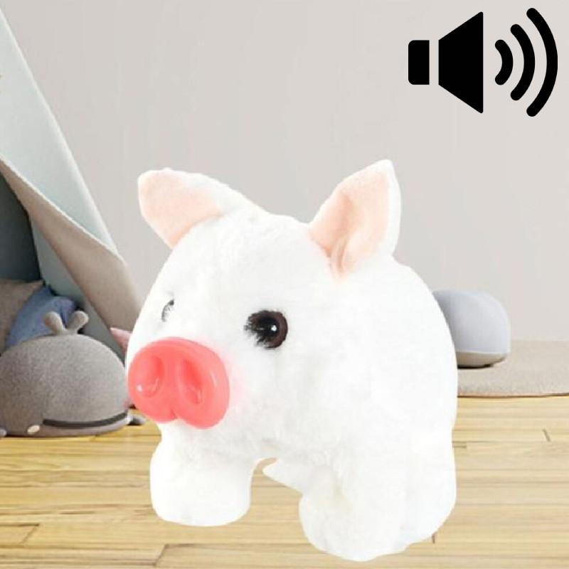 Маленькая плюшевая свинка, электронная игрушка, ходит и говорит, для игр и обучения детей