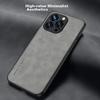 IPhone 14 Pro Max Case, Full Protection Silicone Soft Edge Shockproof Ultra-Thin Simple Leather Texture Case, Quiet Black