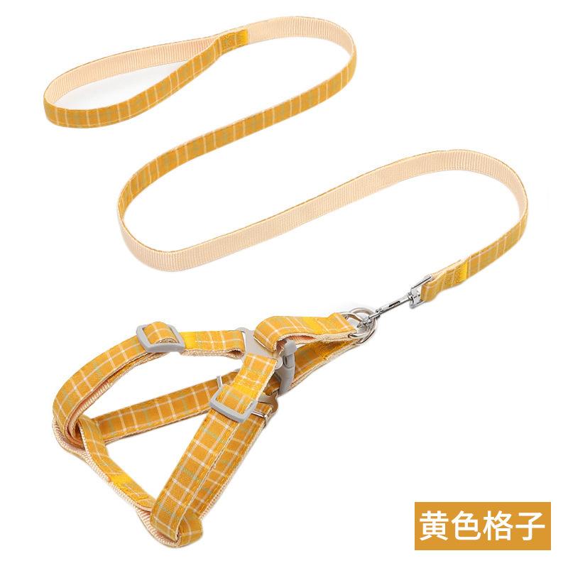 Питомец новый нагрудный ремень поводок для выгула собаки собака корейская версия полосатая клетчатая кошачий ошейник поводок для собаки в горошек