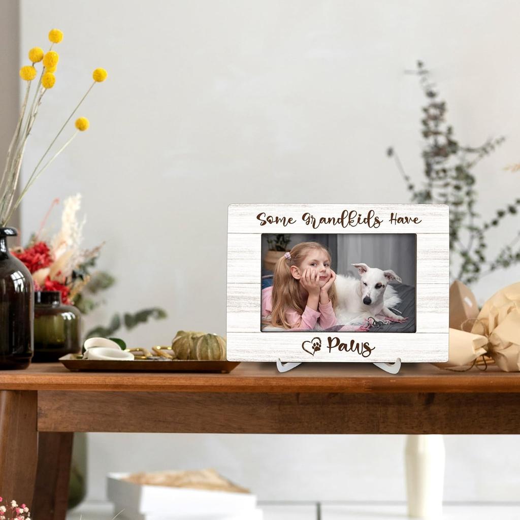 Dog Grandma Gifts 8x6 Picture Frames, Dog Lovers Gifts for Women Owners Dogs Mom, Grandparents Gift Wood Photo Frame, Best Dogs Ever Gift Picture