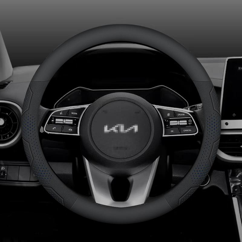 Для Kia K5 Sportage Picanto Xceed Rio Cerato Soul Carens Seltos Углеродное волокно Замша Чехол на руль автомобиля Автоаксессуары