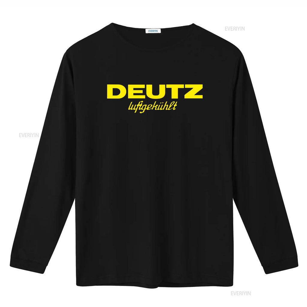 Винтажная футболка Deutz с воздушным охлаждением для мужчин Ретро-принт сельскохозяйственной техники винтажный Стирка повседневная дизайнерская одежда Дышащая