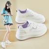 New Summer White Shoes for Female Students' Thick Sole Elevated Mesh Breathable Casual Shoes