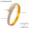 Unique Personality Bracelet Geometric Hollow-out Shape Stainless Steel Inlaid Diamond Temperament 100 Bypass Bracelet