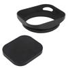 Haoge LH-B58P 58mm Square Metal Screw-in Lens Hood with Hollow-out Cap for Leica Rangefinder Cameras with 58mm E58 Filter Thread Lens, Black