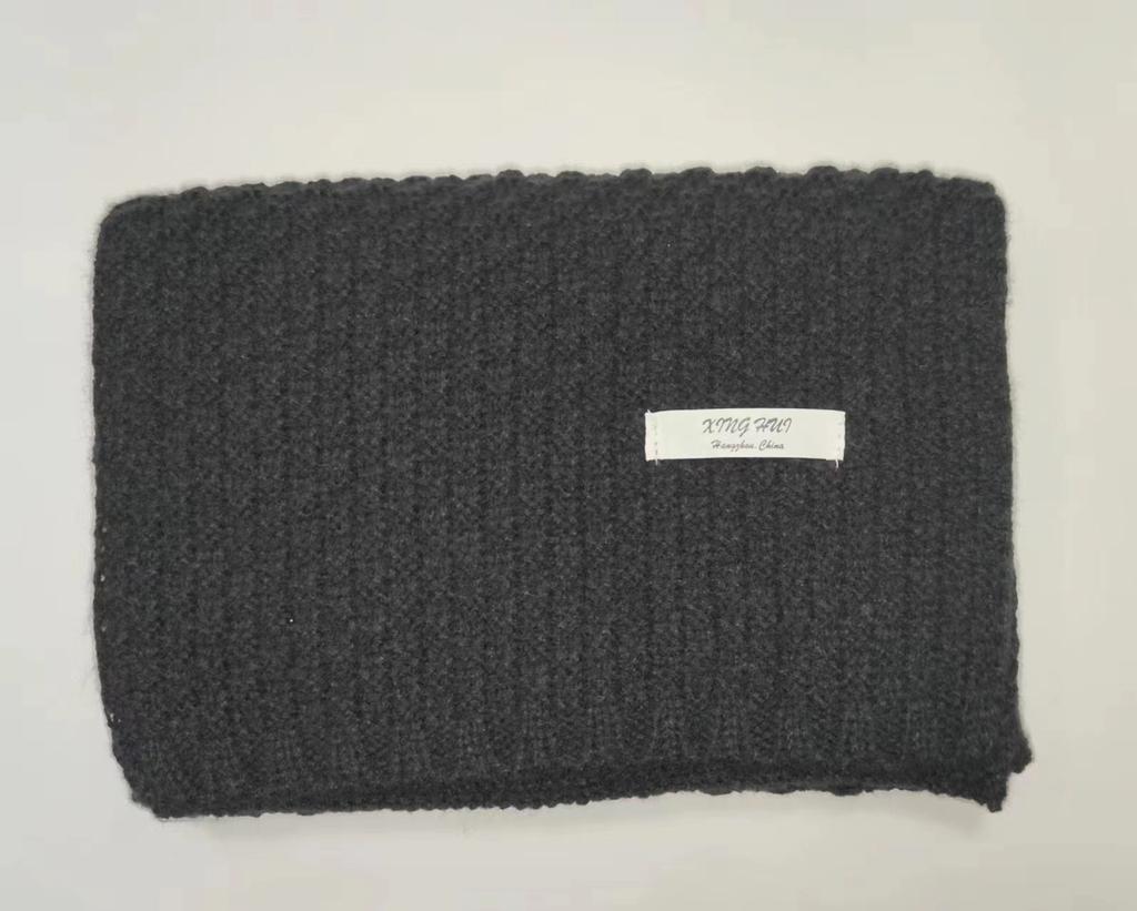 Осень и зима новый однотонный шарф модный универсальный вязаный теплый трендовый шарф женский