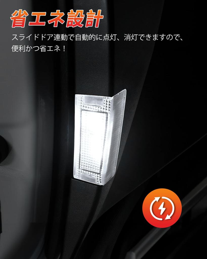 Kitazawa Shoji Alphard 40 Switchable LED Courtesy Lights for Vellfire 40 Sliding Door Spot with Memory Stepless High Door Welcome Easy Genuine