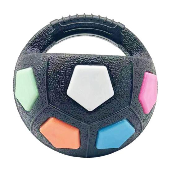 Мяч для собаки с ручкой пищащий интерактивный мяч для апортировки резиновый питомец футбольный мяч успокаивающий мяч плавающая водная игрушка для дрессировки пород собак агрессивные грызуны